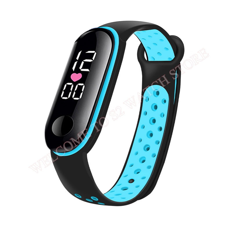 Fashion Sports Watch For Children girls/boys Waterproof Led Digital Watch Ultra-light Silicone Strap Teen Boys Girls WristWatch Unisex