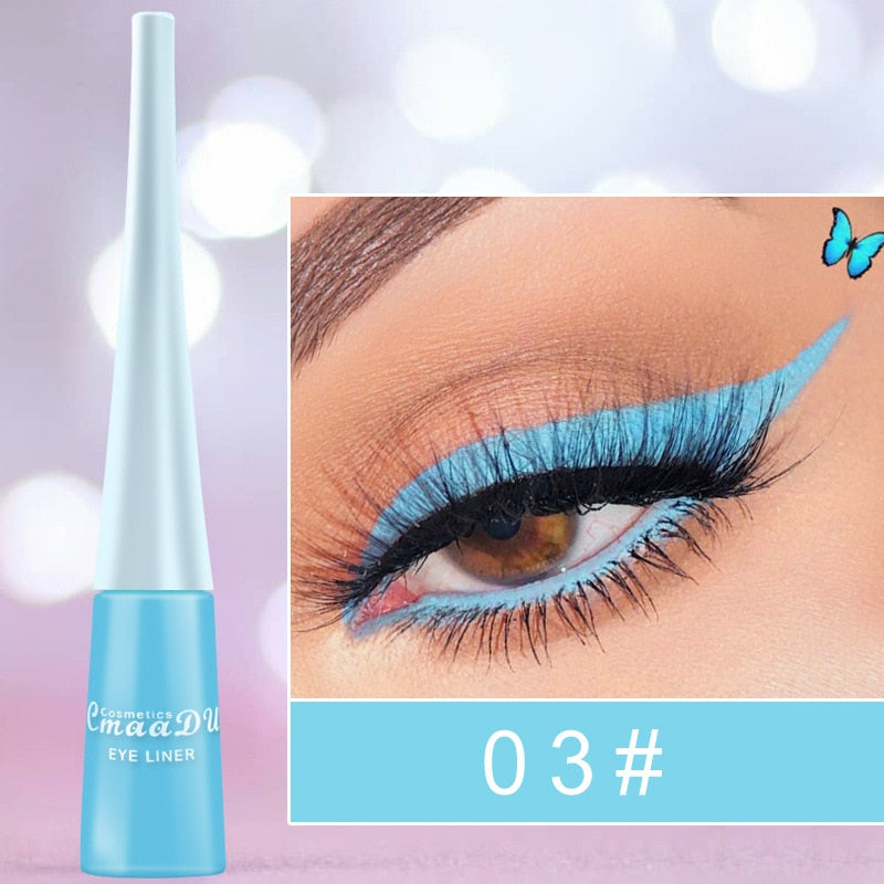 Cmaadu Cosmetics Colorful Liquid Eyeliner Waterproof Eyeliner Gel / Buy 6 get 1 FREE / Enter Code NND4EY0NDCRE / FREE Shipping