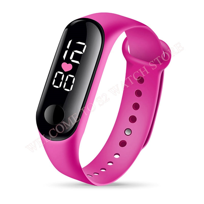 Fashion Sports Watch For Children girls/boys Waterproof Led Digital Watch Ultra-light Silicone Strap Teen Boys Girls WristWatch Unisex