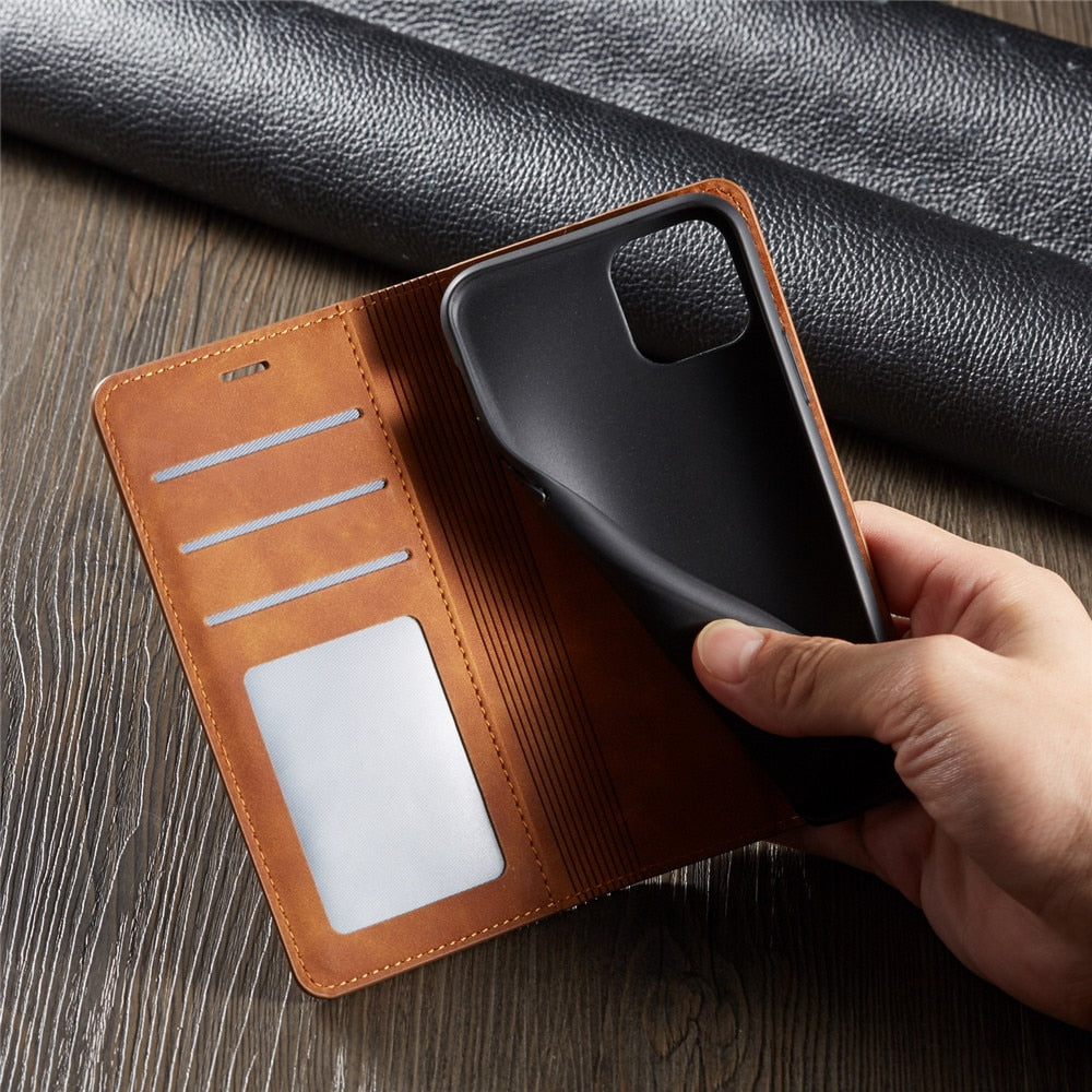 Apple I-Phone Luxury Leather Case at checkout select MODEL / FREE Shipping
