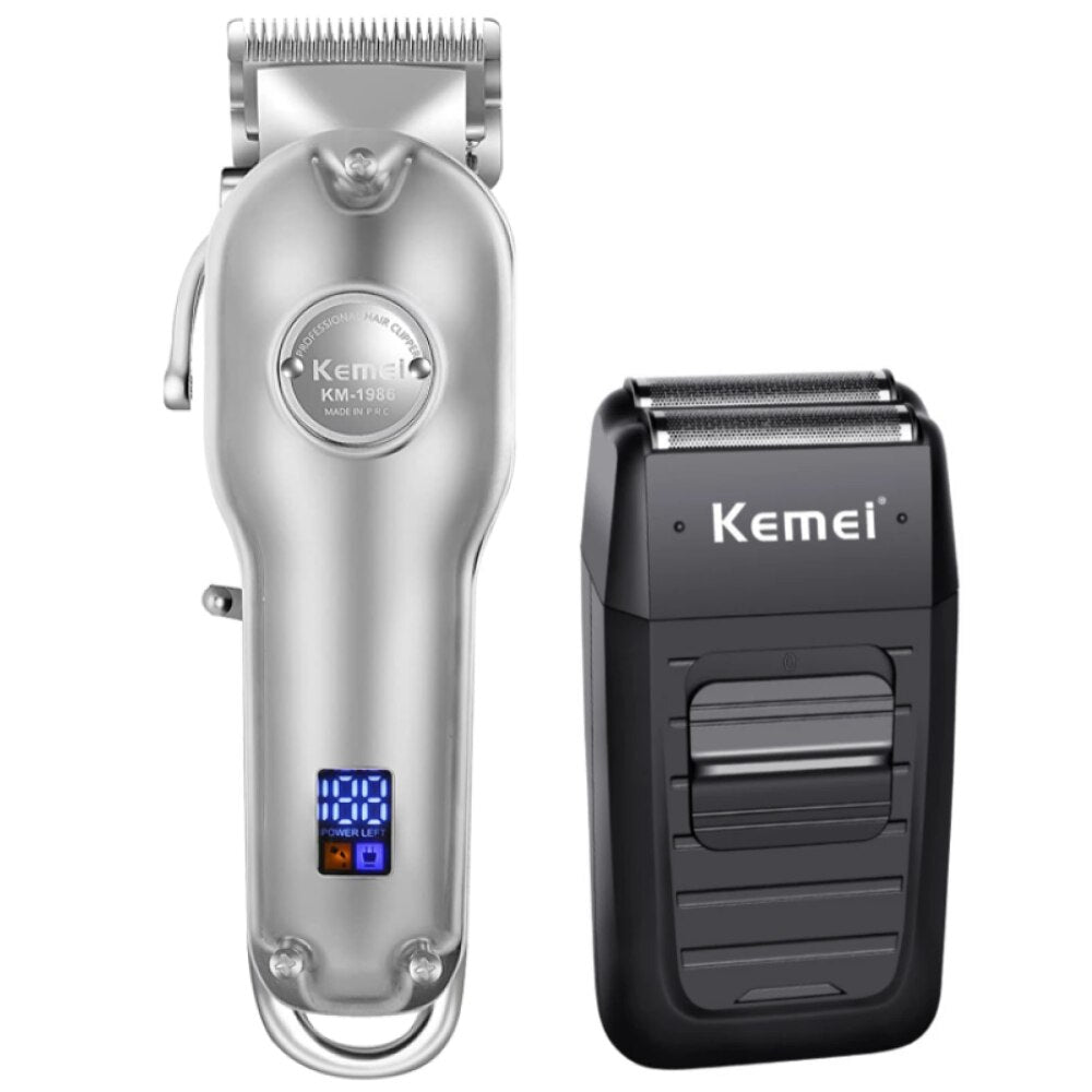 Kemei Professional Mombo Kit KM-1986, KM-1949, KM-1102 3-piece Combo set USB Charger / Trimmer, Cutter, electric shaver for men / FREE Shipping
