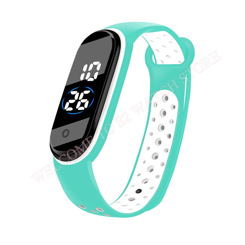 Fashion Sports Watch For Children girls/boys Waterproof Led Digital Watch Ultra-light Silicone Strap Teen Boys Girls WristWatch Unisex