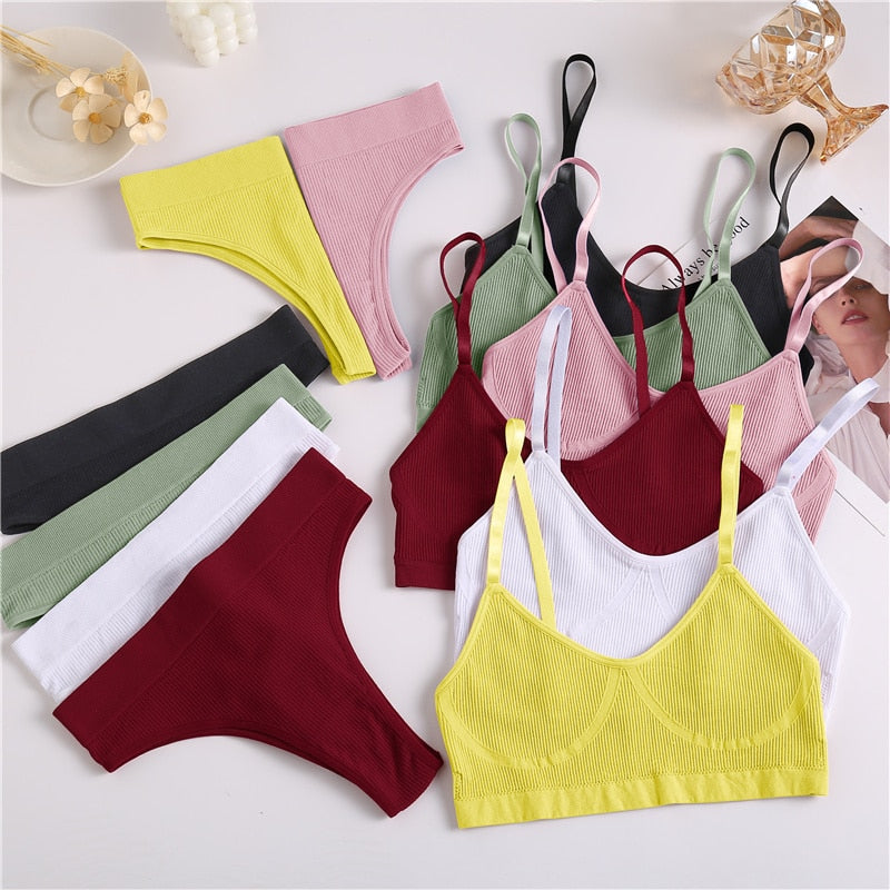 Ladies Bra Set Sexy Lingerie Female panties / Bra Tops stretchable / enter Discount Code WGA1H5VR01SA Buy 5 get 1 FREE / FREE Shipping