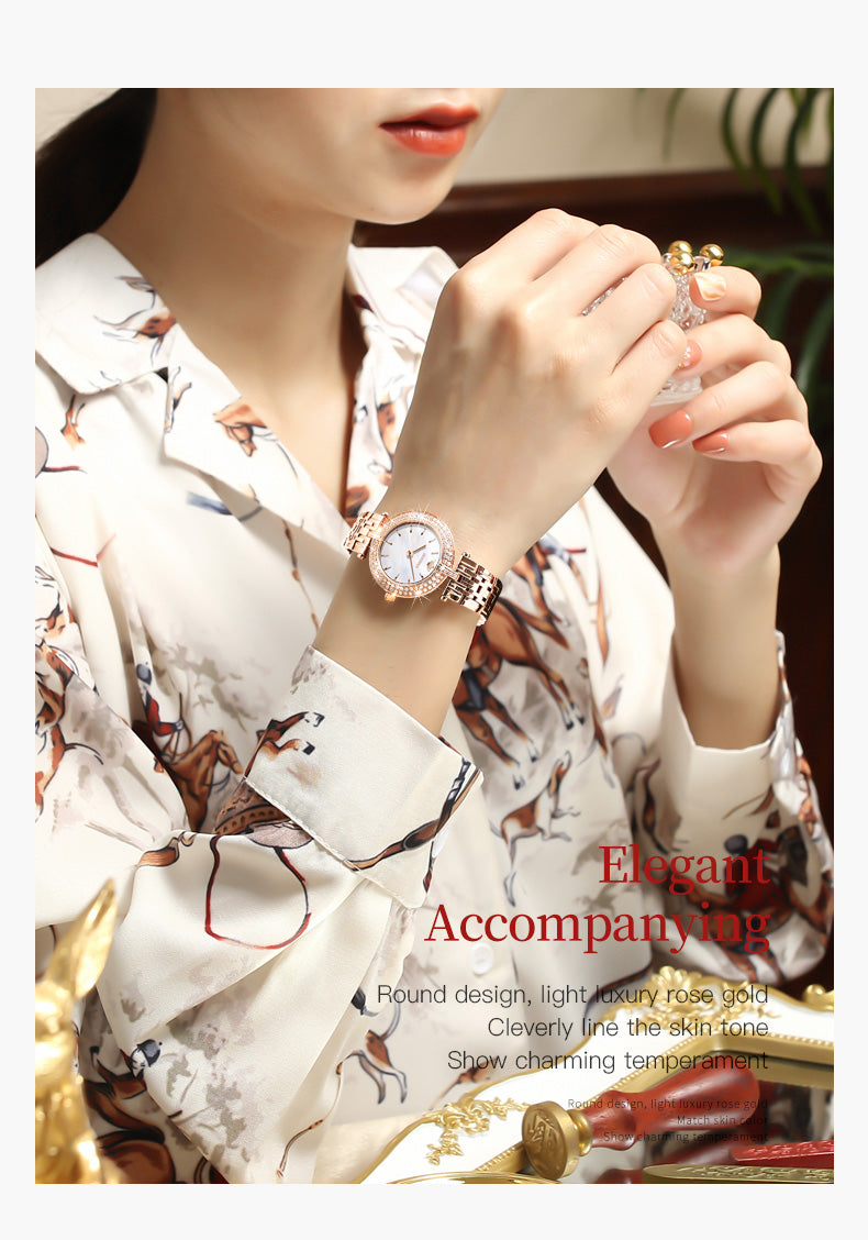 Swiss OUPINKE beautiful/elegant Top Swiss Sapphire Mirror Alloy Quartz Ladies Wrist watch