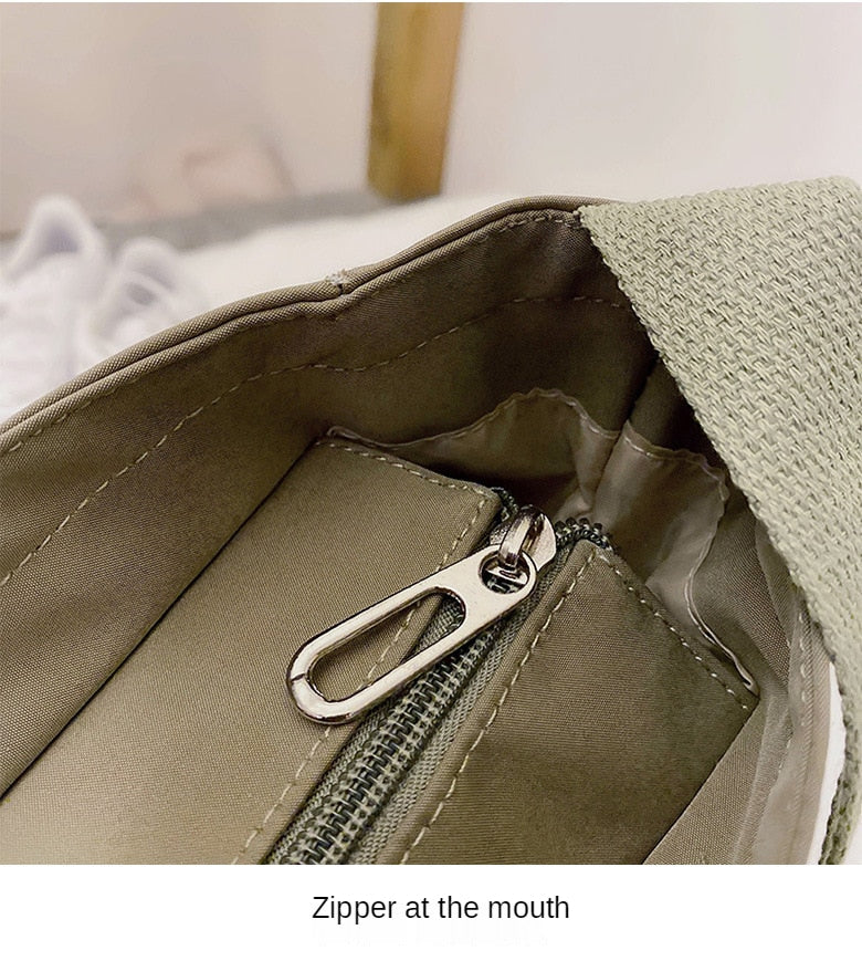 Ladies Bag great for work/Salon or beach with Zipper / Nylon Waterproof / Large Capacity Tote Shoulder Bag / FREE Shipping