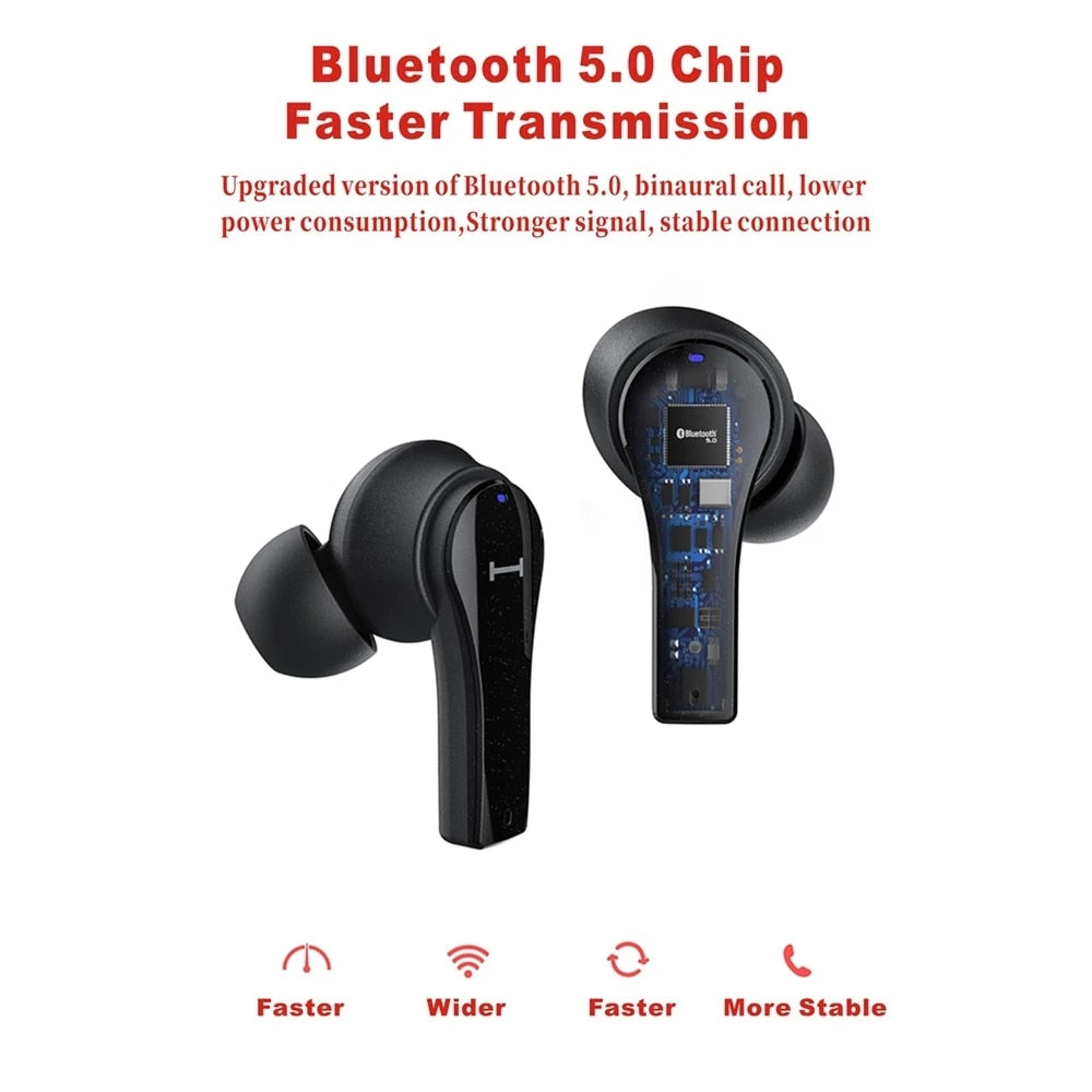Lenovo QT82 Ture Wireless Touch Control Bluetooth Earphones Stereo HD / FREE Shipping