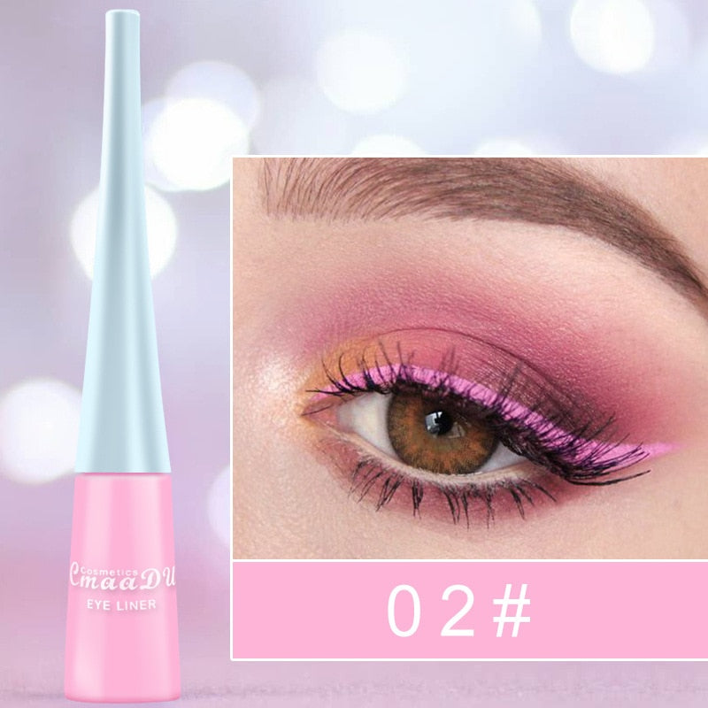Cmaadu Cosmetics Colorful Liquid Eyeliner Waterproof Eyeliner Gel / Buy 6 get 1 FREE / Enter Code NND4EY0NDCRE / FREE Shipping
