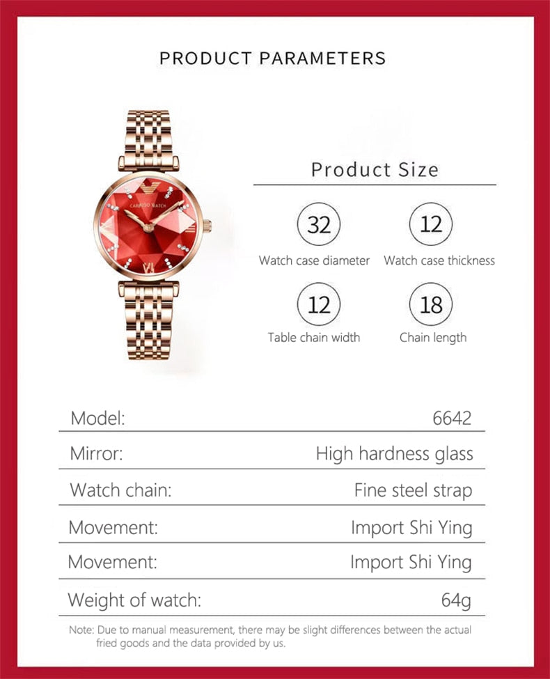 POEDAGAR 9313 Elegant Ladies Watch with sparkling Diamonds-luminous/FREE Shipping