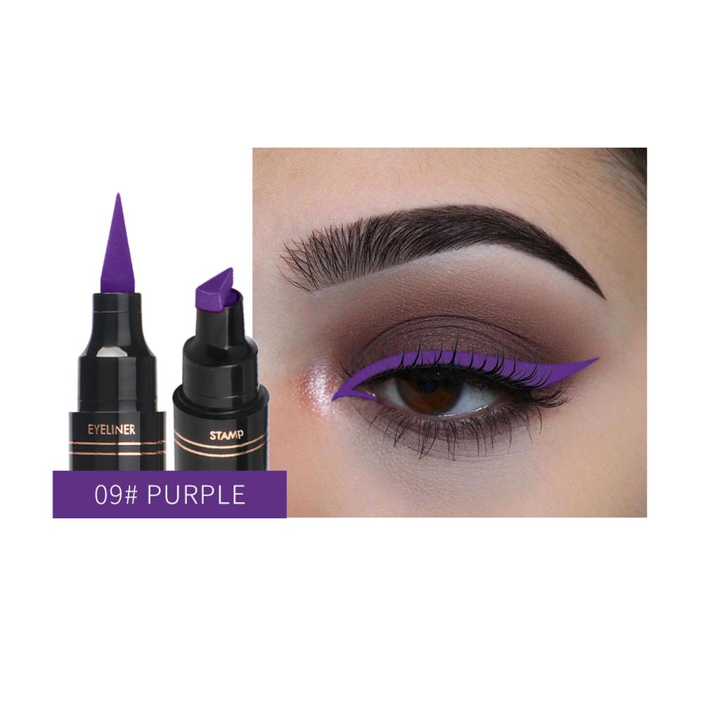 QIBEST multi-color Eyeliner Pen Waterproof Fast Dry Double-ended / FREE shipping