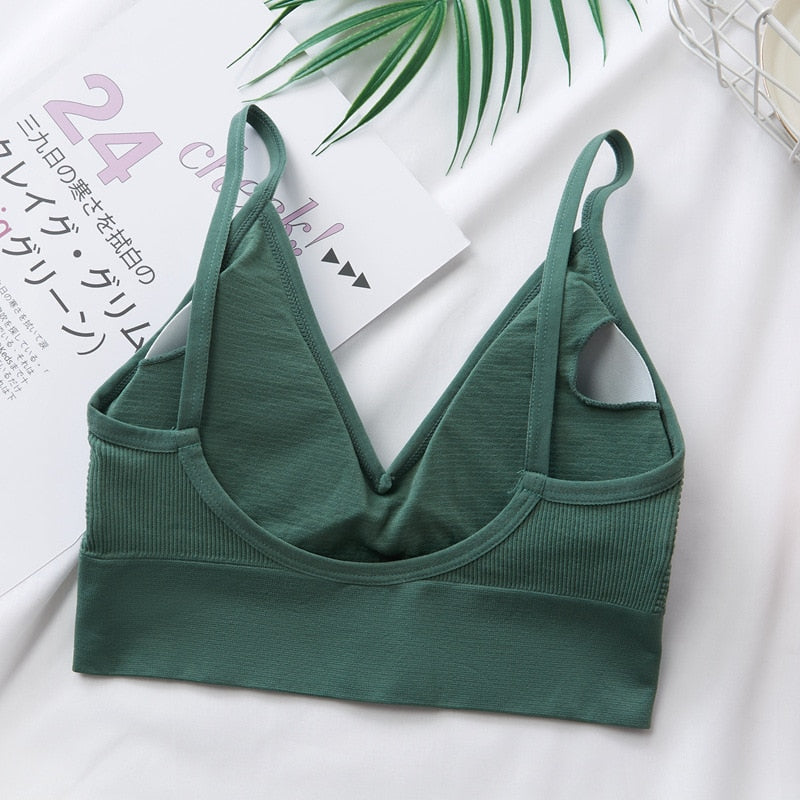 Ladies sexy Sport Tube Top Streetwear Seamless Tee Bra / enter Discount Code NMN8K5YN3XE0 BUY 4 get 1 FREE / FREE Shipping