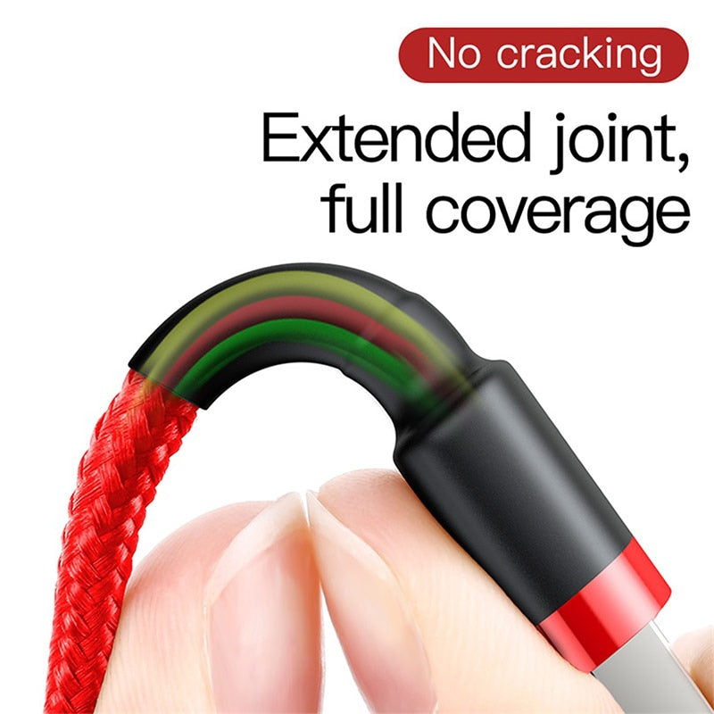 Baseus USB Cable for iPhone14 13 12 11 Plus Cable 2.4A Fast Charging Cable for iPhone- Free Shipping