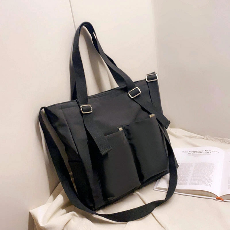 Ladies Bag great for work/Salon or beach with Zipper / Nylon Waterproof / Large Capacity Tote Shoulder Bag / FREE Shipping