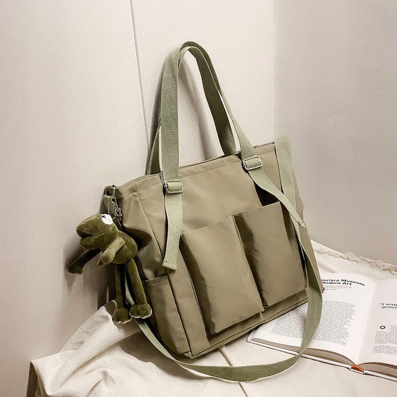 Ladies Bag great for work/Salon or beach with Zipper / Nylon Waterproof / Large Capacity Tote Shoulder Bag / FREE Shipping