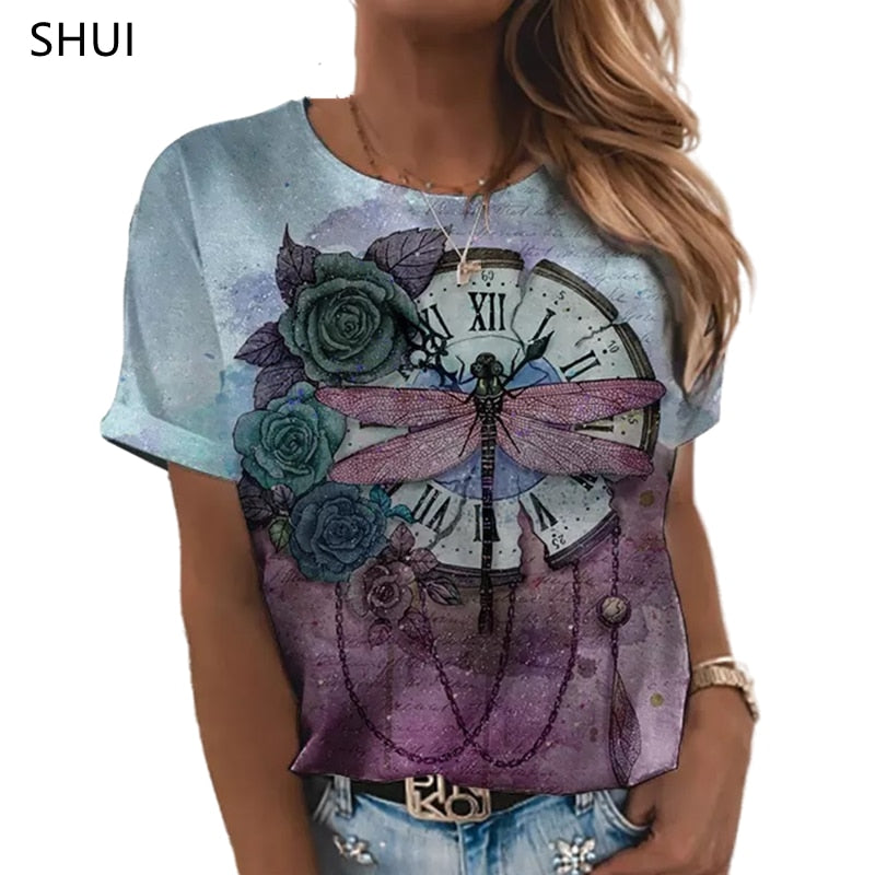Ladies Beautiful sexy floral prints for blouse / t-shirt top comfortable / enter Discount Code RYNTGQJRZ81V BUY 4 get 1 FREE / FREE Shipping