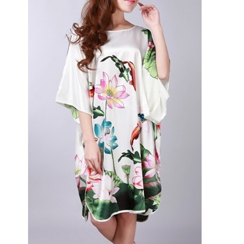 New Arrival Ladies Light Blue Silk Rayon Nightwear Summer Lounge / Beach Robe / FREE Shipping
