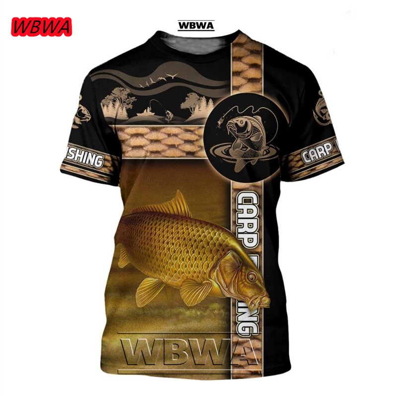 Men and Ladies t-shirt popular custom 3D prints of fish / FREE Shipping