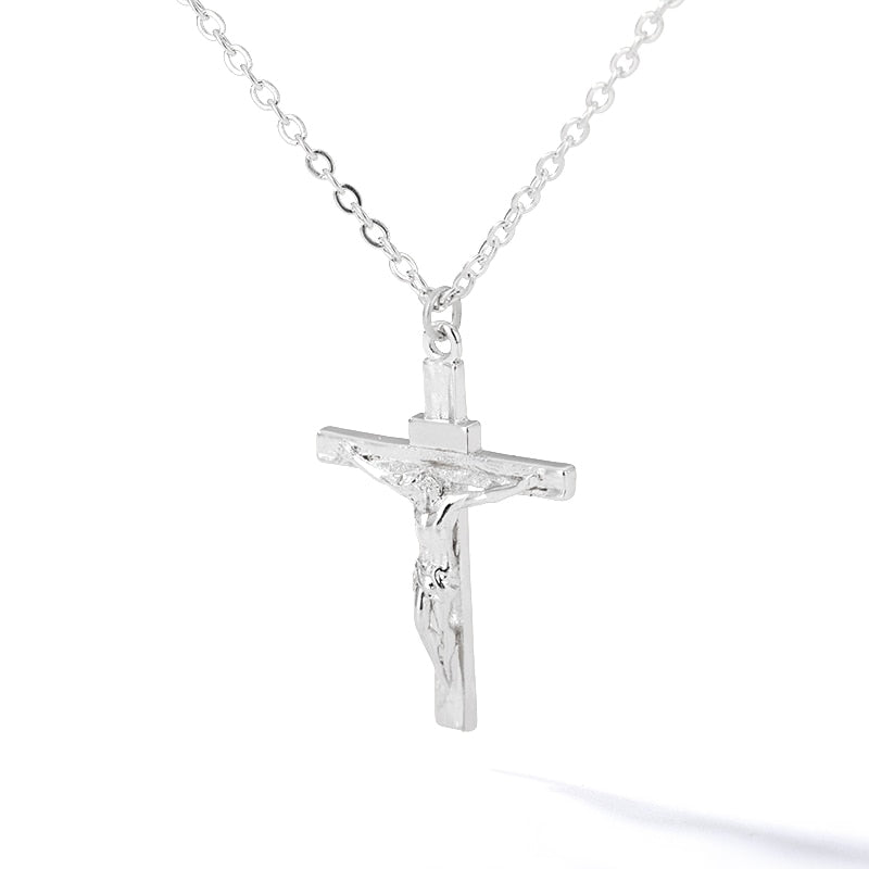 Christian Jesus Cross Necklace For Women-Men Stainless Steel Gold/Silver / Free Shipping