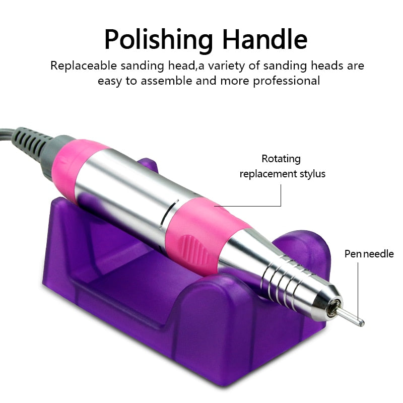 Electric Nail Drill Machine 35000/20000 RPM -Filing Sets for Manicure/ FREE Shipping