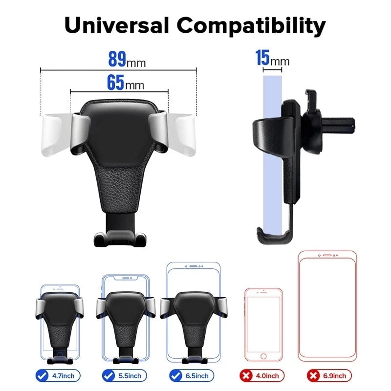 Gravity Car Holder For Smartphone Air Vent Clip Mount Mobile Stand / Free Shipping