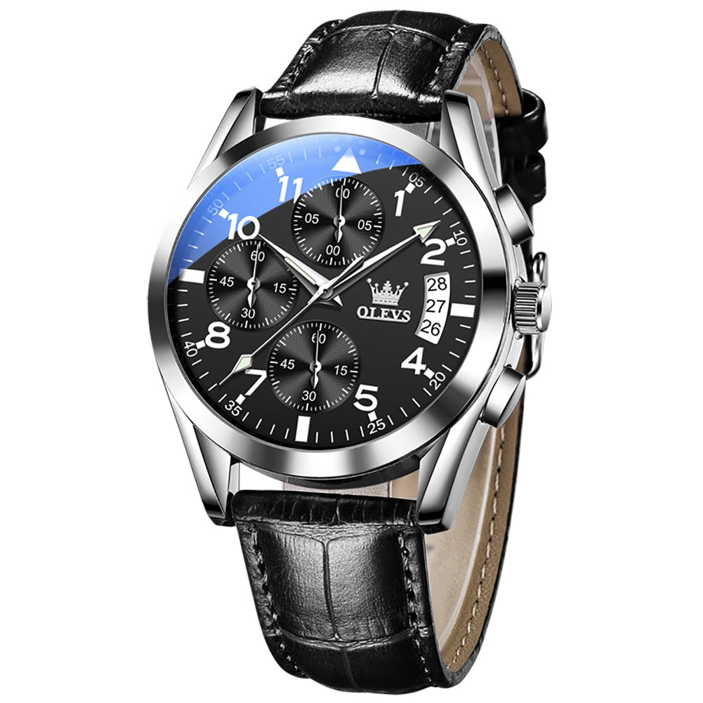 OLEVS Luxury Men's Watche,/ Waterproof / Luminous Quartz /