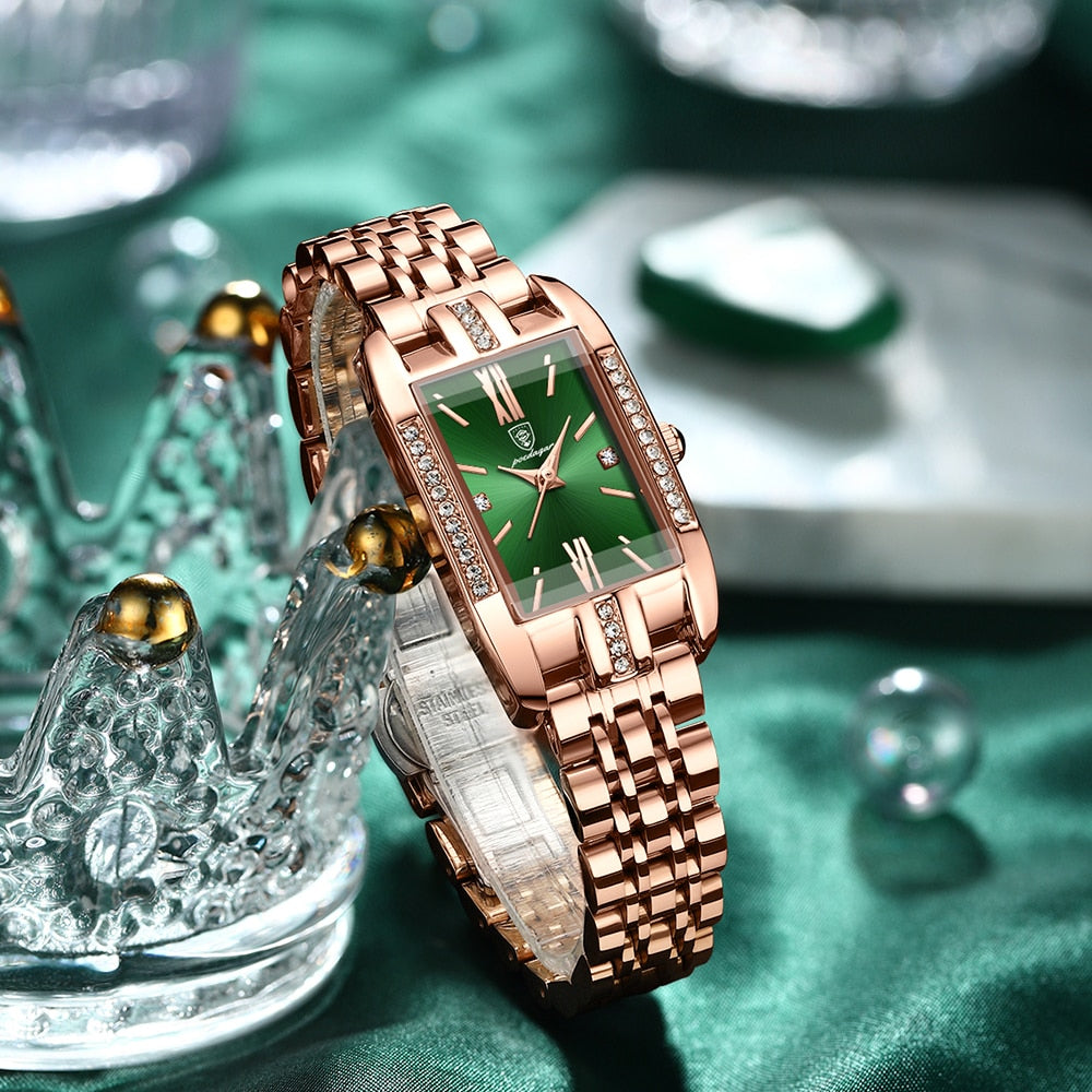 POEDAGAR Elegant Ladies Watch with 32 sparkling Diamonds-luminous/ FREE Shipping