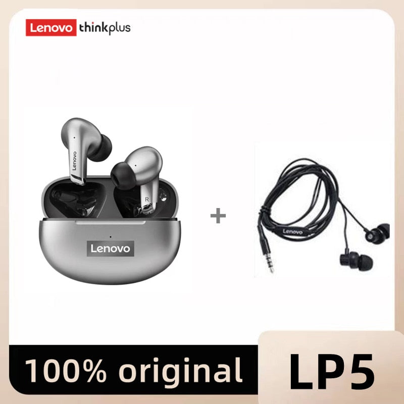Lenovo LP5 TWS Bluetooth Earphone 9D Stereo HiFi Sports Wireless Earbuds for iPhone 13 Xiaomi / FREE Shipping