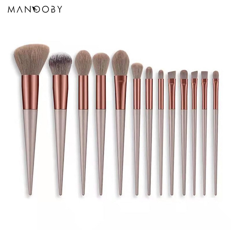 8/13Pcs Natural Makeup-Cosmetics Soft Fluffy Brushes / FREE Shipping