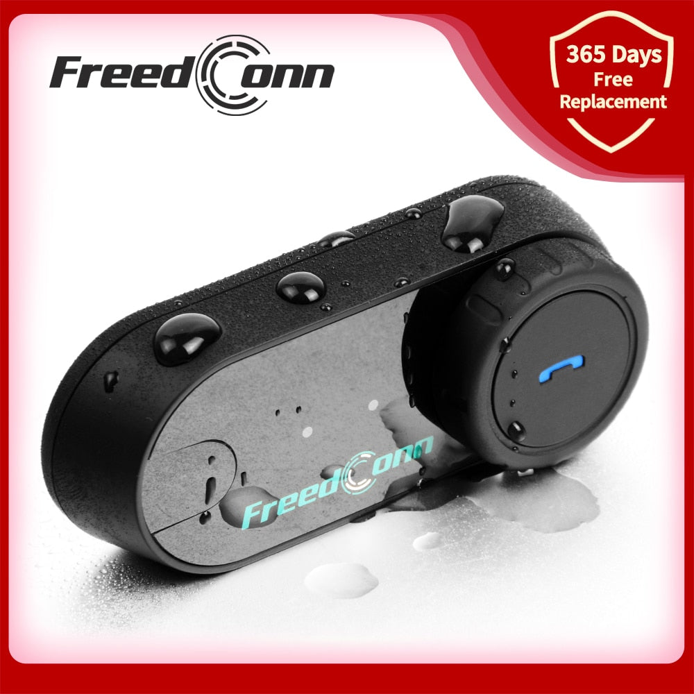 FreedConn Bluetooth Motorcycle Intercom Helmet Headset Headphone FM Music/ FREE Shipping