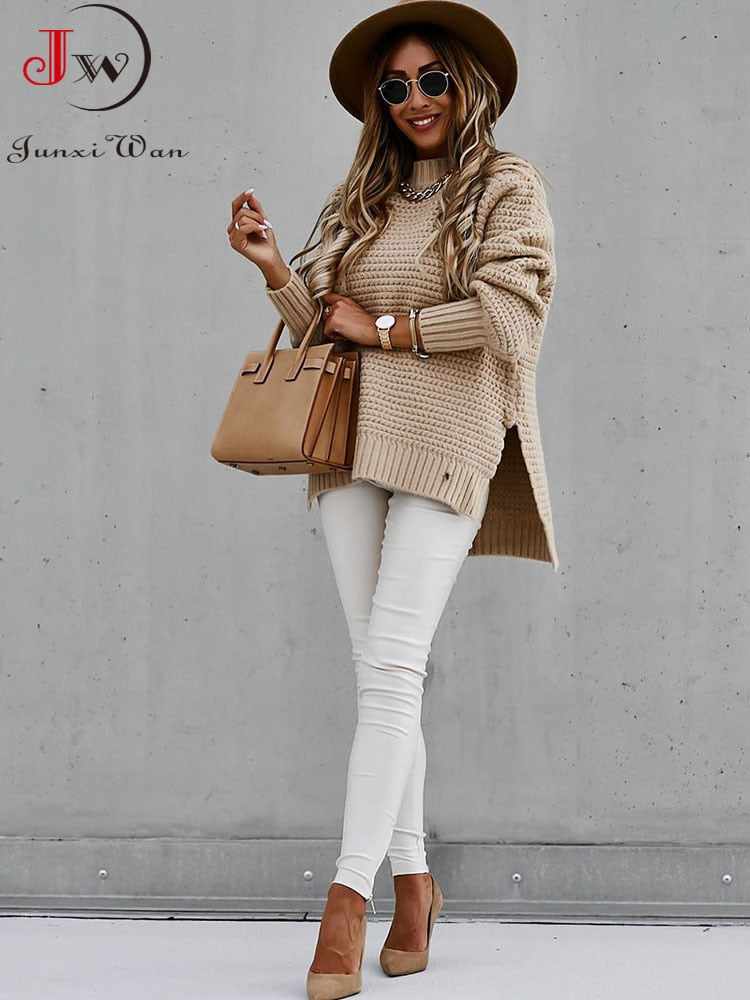 Ladies knitted sweater casual loose fit comfortable and warm / FREE Shipping - tracking available