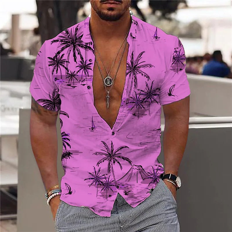 Men's Hawaiian Beach Shirts 3d Print designs comfortable material / FREE Shipping