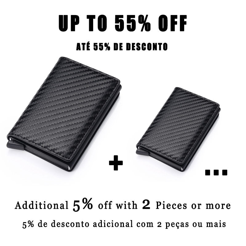 Men RFID Blocking Money, Bank Card Slim Leather Wallet-ID Holder/ Free Shipping