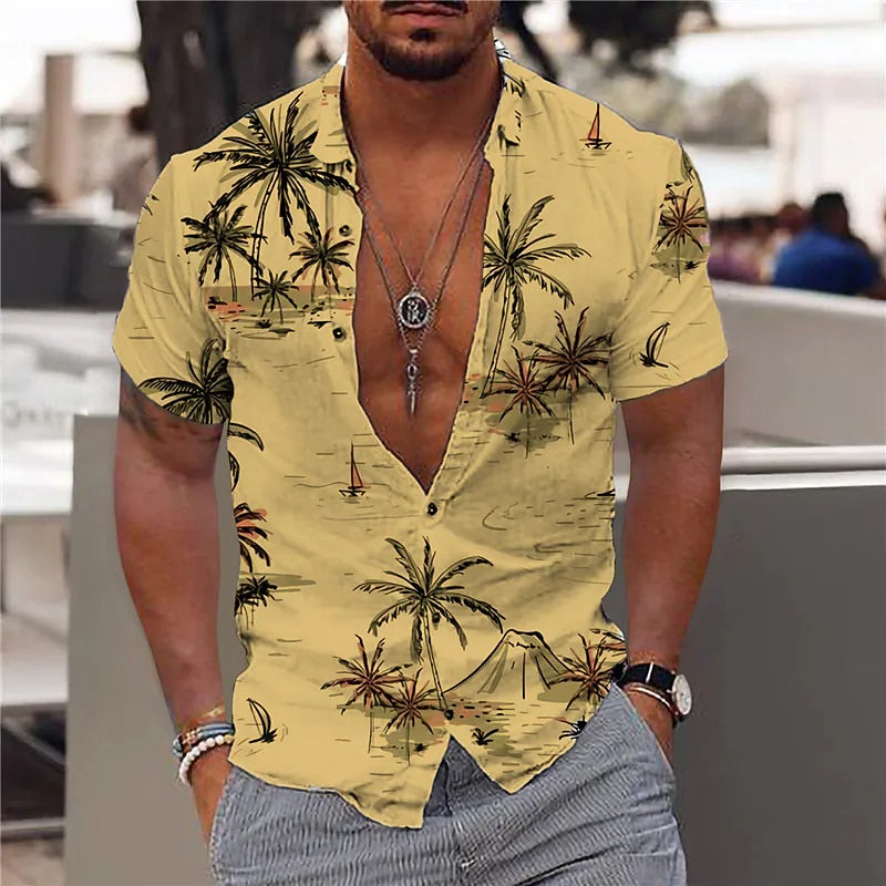 Men's Hawaiian Beach Shirts 3d Print designs comfortable material / FREE Shipping