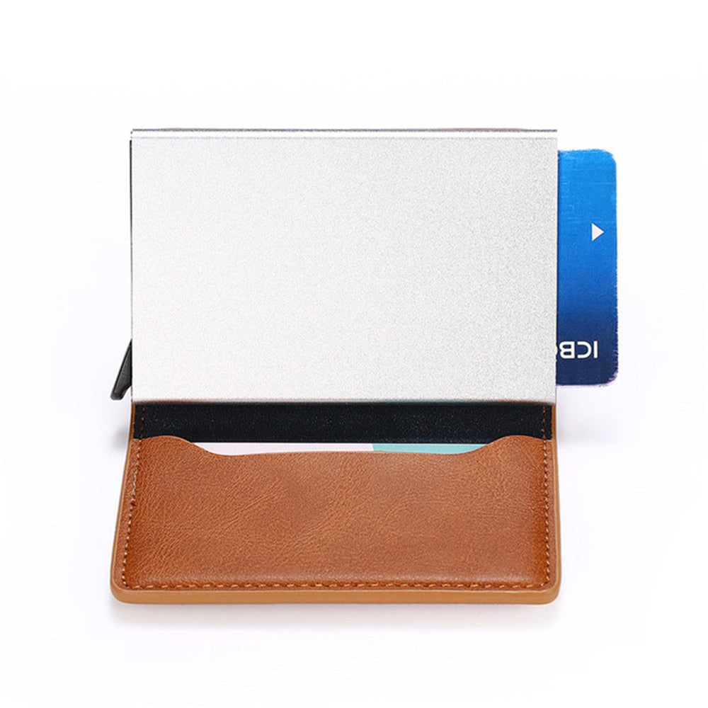 Men RFID Blocking Money, Bank Card Slim Leather Wallet-ID Holder-money clip/ Free Shipping