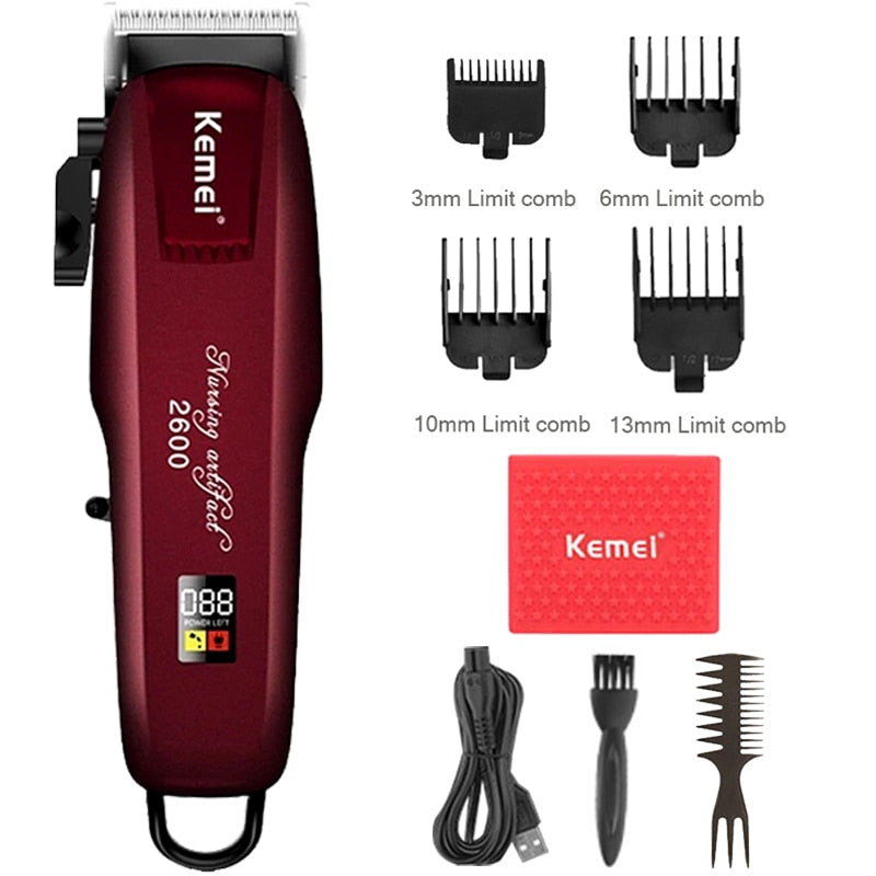 Kemei Professional Electric Hair Clipper / Cutting Wireless Trimmer , rechargeable / FREE Shipping