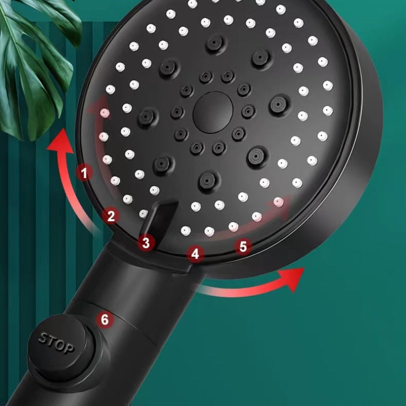 LeCono Shower Head Adjustable 6 spray MODES High Pressure for Salon or Bath / FREE Shipping