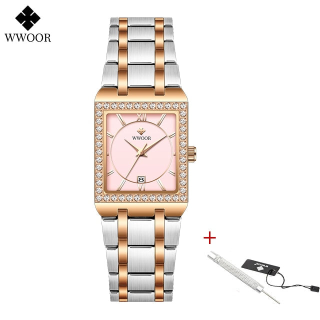 WwOOR beautiful Gold 8858 Watches for Women / enter discount code 8DHRGX9DAJT2 Buy 1 get 1 FREE / FREE Shipping
