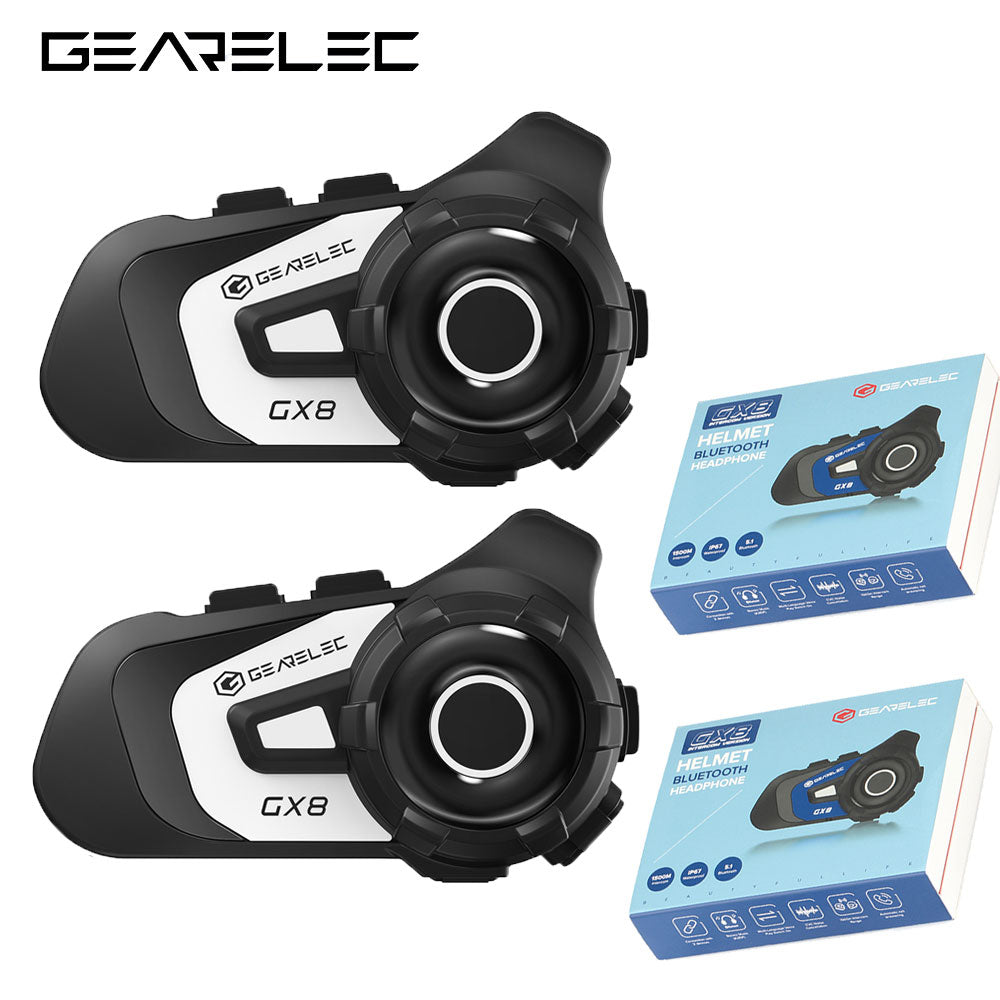 GEARELEC GX8 Bluetooth Motorcycle Intercom Helmet Headset 8 Rider Speaker Headphone/Music Sharing Interphone / FREE Shipping