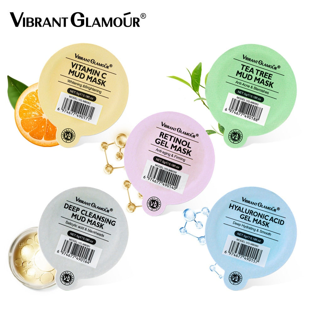 VIBRANT GLAMOUR Gel Mud Mask / Acne cleanser / Moisturizing Anti-aging Deep / Lifting Firming Oil Control / FREE Shipping