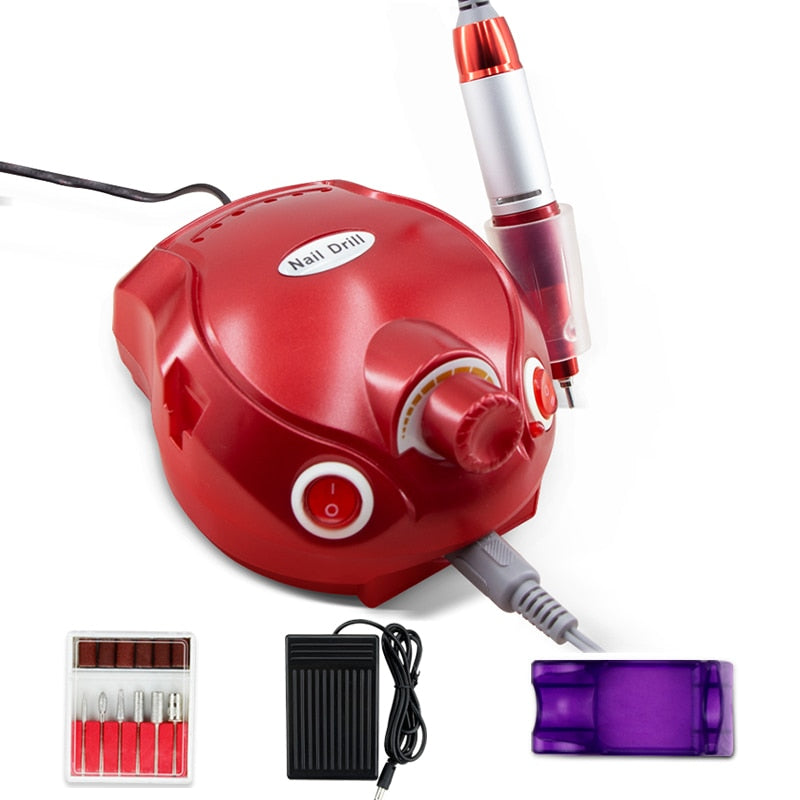 Electric Nail Drill Machine 35000/20000 RPM -Filing Sets for Manicure/ FREE Shipping