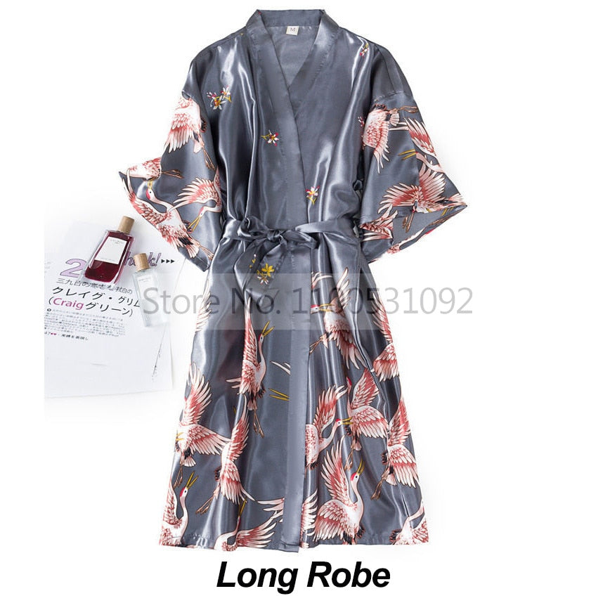 Ladies 2 piece Robe Set Bride Wedding Robe Gown Lace Sexy / Kimono Bathrobe / FREE Shipping