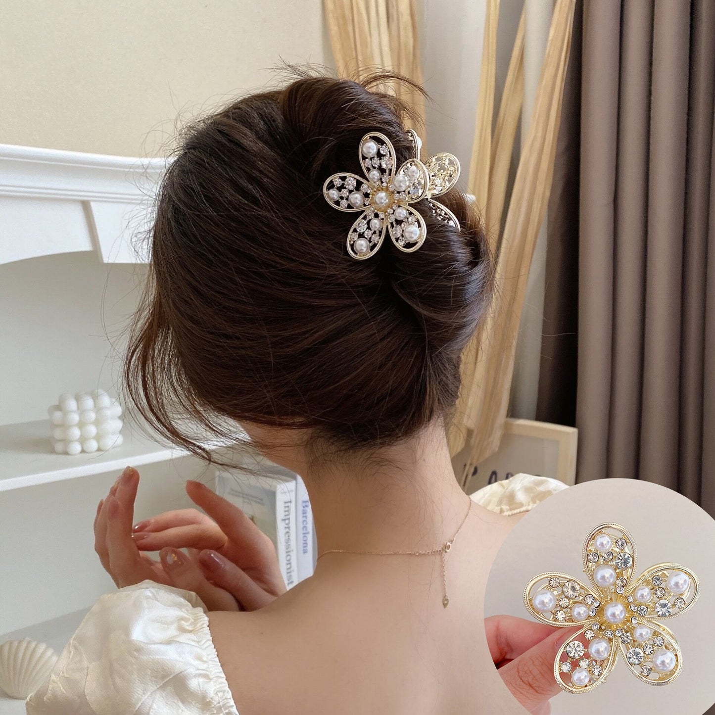 AWAYTR custom Rhinestone Metal Hair Claw Crab Clip / Free Shipping