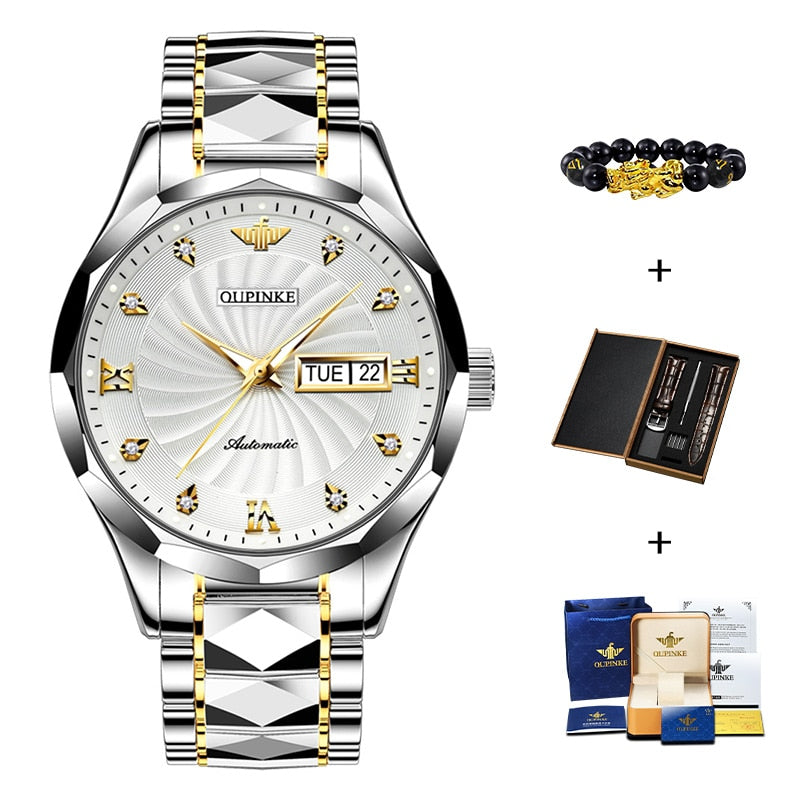 Swiss OUPINKE Top Brand Luxury business Men's Wrist watch / Waterproof