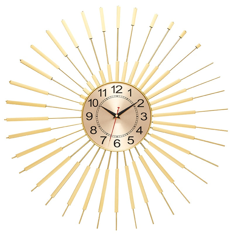 Living room light luxury iron wall clock / European style design