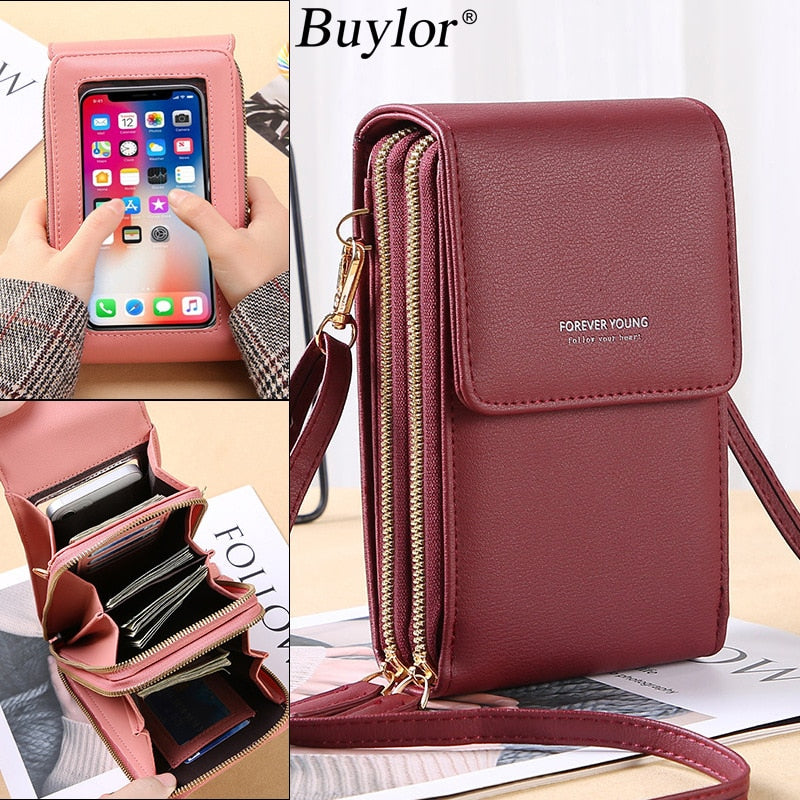 Buylor Leather Purse for Women with Android Phone area / FREE Shipping