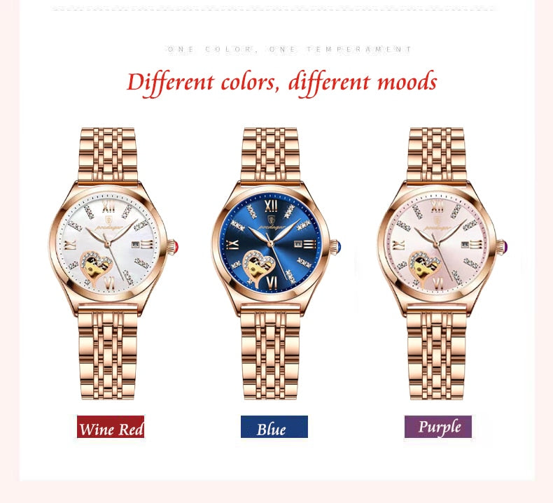 POEDAGAR 320 Elegant Ladies Watch with sparkling Diamonds-luminous/ FREE Shipping