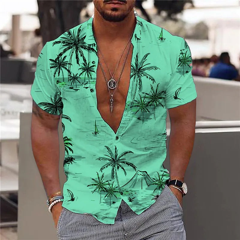 Men's Hawaiian Beach Shirts 3d Print designs comfortable material / FREE Shipping