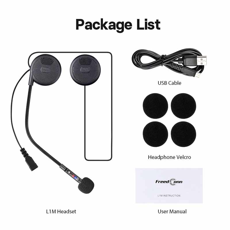 FreedConn Bluetooth Motorcycle Intercom Helmet Headset Headphone FM Music/ FREE Shipping