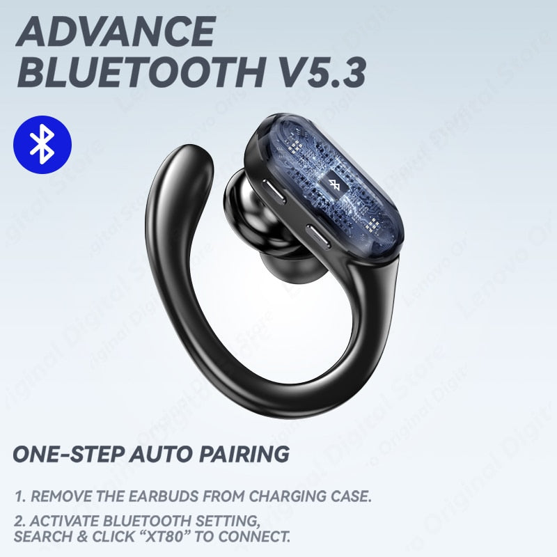 Lenovo XT80 Bluetooth 5.3 Earphones True Wireless Headphones with Mic Button Control / FREE Shipping