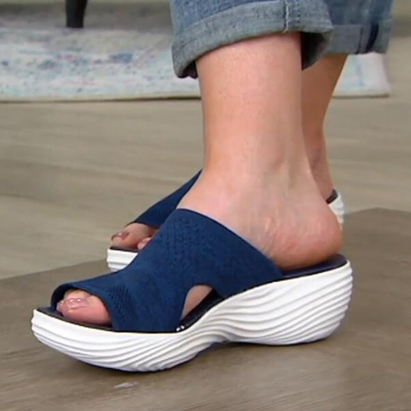 Summer Women Beach Mesh Slippers Casual Comfortable orthopedic EVA sole / FREE Shipping