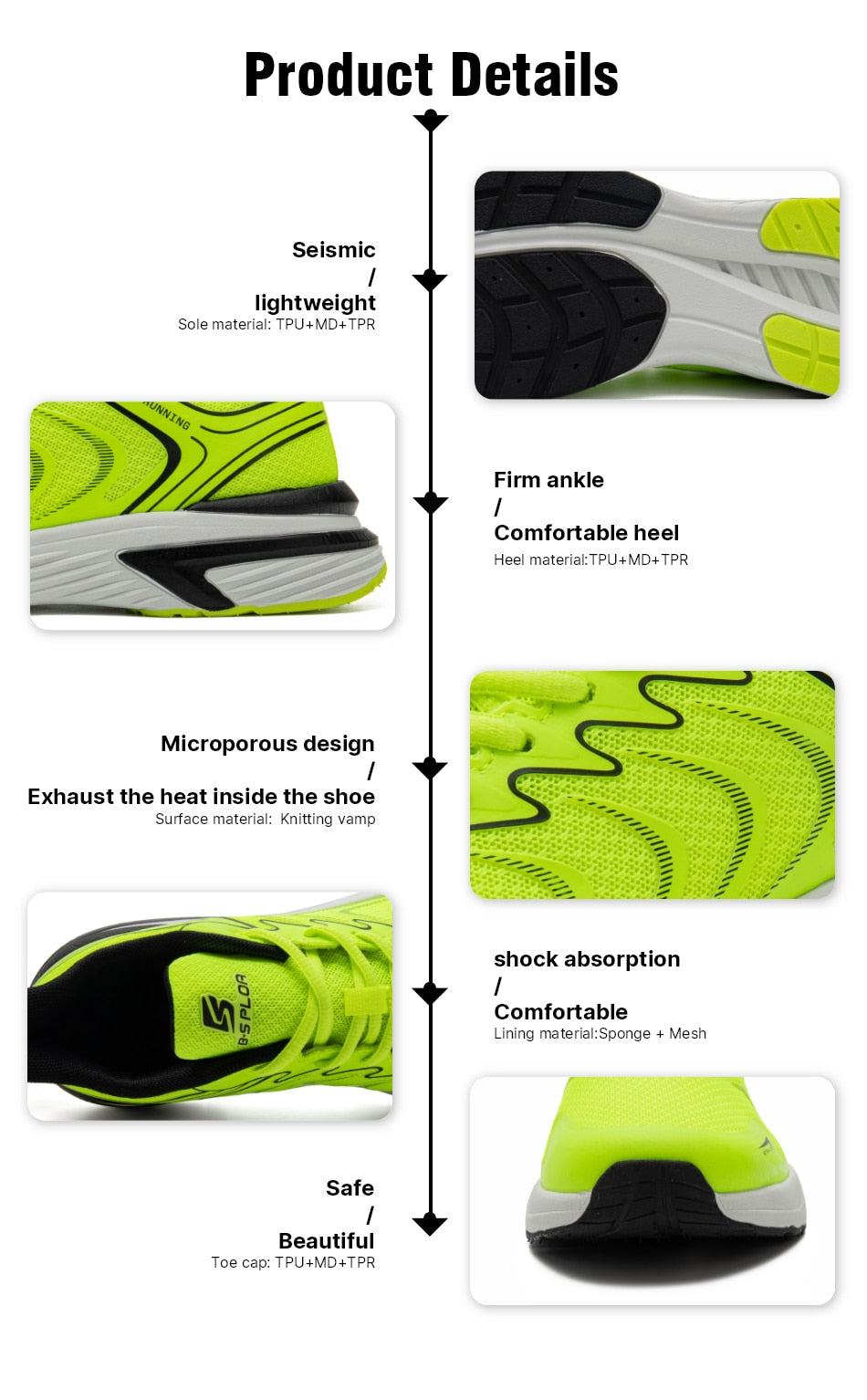 Baasploa Men Professional Running Shoes 2023 Air Mesh comfortable / FREE Shipping
